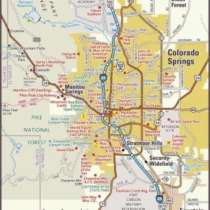Colorado Springs Area Map Print 2010 Edition Reference Maps Colorado Springs Area Map Print 2010 Edition Reference Maps