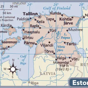 Estonia Country Map Print 2011 Reference Maps Estonia Country Map Print 2011 Reference Maps