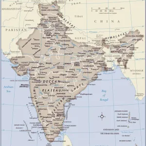 Carte du pays Inde. Carte du pays Inde.