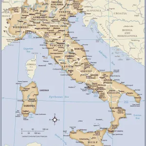 Italy Country Map Print (Reference Maps, 2011 Edition)