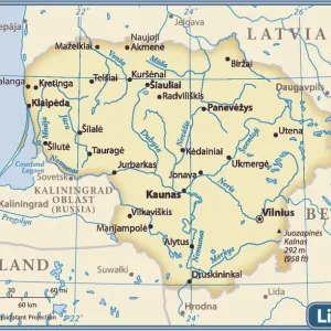 Lithuania Country Map Print (Reference Maps, 2011 Edition)