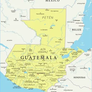 Guatemala Vector Map Print - Reference Map Illustration Guatemala Vector Map Print - Reference Map Illustration