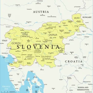 Vector Map of Slovenia Print - Reference Maps Vector Map of Slovenia Print - Reference Maps