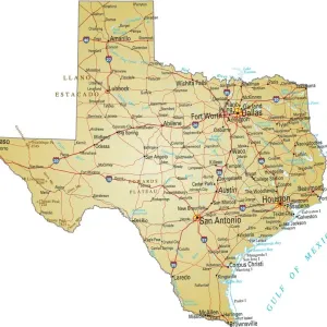 Karte von Texas Karte von Texas