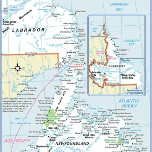 Carte provinciale de Terre-Neuve-et-Labrador. Carte provinciale de Terre-Neuve-et-Labrador.