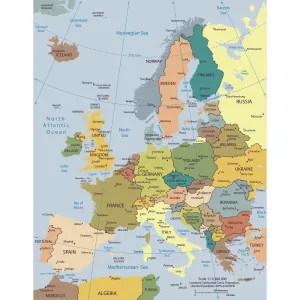 Carte politique de l'Europe. Carte politique de l'Europe.