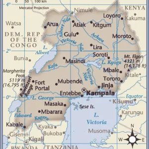 Uganda Country Map Print (Reference Maps, 2011 Edition) Uganda Country Map Print (Reference Maps, 2011 Edition)