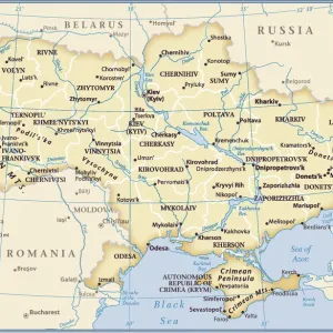 Ukraine 2011 Reference Map Print