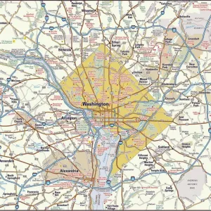 Carte de la zone de Washington, DC. Carte de la zone de Washington, DC.