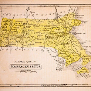 Massachusetts 1852 Map