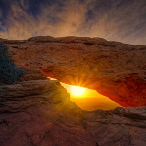 Travel Destinations Cushion Collection: Spectacular Mesa Stone Arch Iconic Vistas