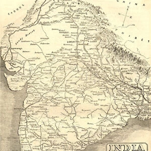 Mid-Victorian map of India
