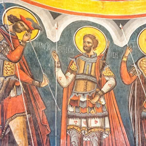 Moldovita monastery interior frescoes