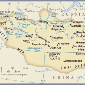 Mongolia Greetings Card Collection: Maps