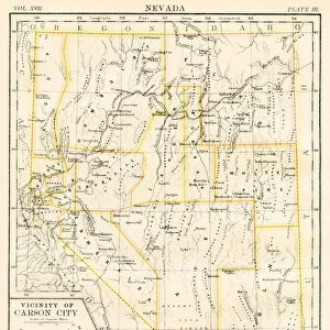 Nevada map 1884