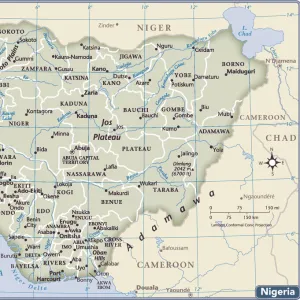 Nigeria country map