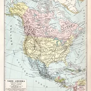 North America political map 1895