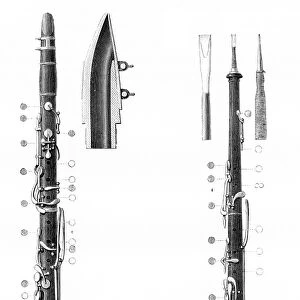 Oboe and Clarinette engraving 1881