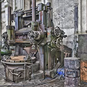 Old machinery in an old abandoned factory in Rijeka, Croatia, Europe