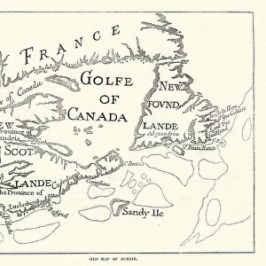 Old Map of Acadie, Canada