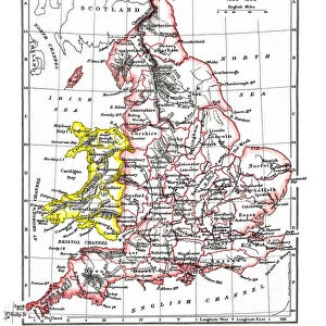 Old map of England and Wales (1660-1892)