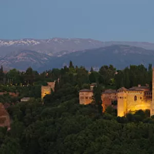 Panoramic view of Alhambra of Granada