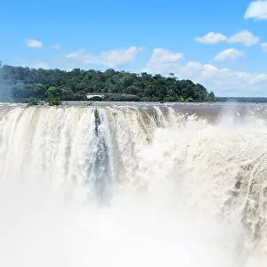 Panoramic view of the Iguazu Falls in Argentina