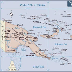 Papua New Guinea country map