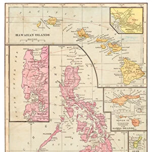 Philippines islands map 1898
