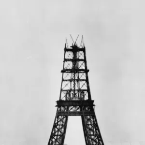 Eiffel Tower Construction Print, November 1888 Eiffel Tower Construction Print, November 1888