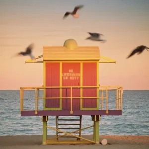 Miami South Beach Lifeguard Hut Print Miami South Beach Lifeguard Hut Print