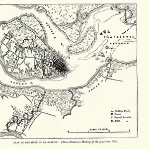 Plan of the Siege of Charleston, American Revolutionary War