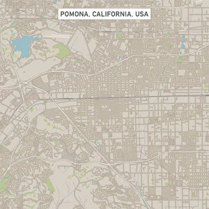 Pomona California US City Street Map