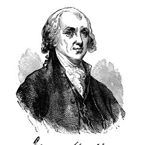 Portrait of James Madison, fourth president of the United States from 1809 to 1817