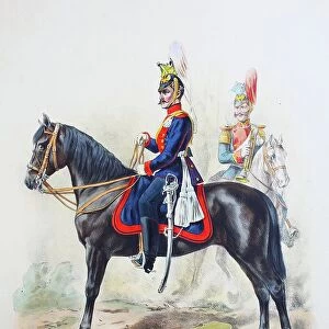 Prussian Army, Prussian Guard, 1st Brandenburg Uhlan Regiment, Emperor of Russia No. 3, Officer, Staff Trumpeter, Army Uniform, Military, Prussia, Germany, Digitally Restored Reproduction of a 19th century Original