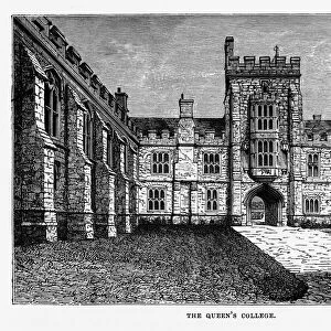 Queenas College, Cork, County Cork, Ireland Victorian Engraving, 1840