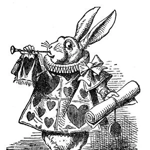 Rabbit with a scroll - Alice in Wonderland 1897