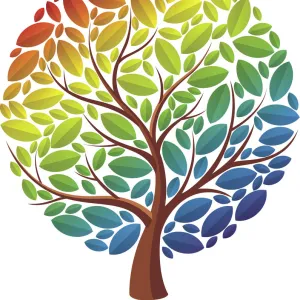 Rainbow Tree Illustration