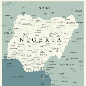 Benin Canvas Art Print Collection: Maps