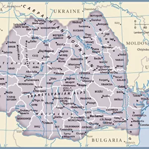 Romania Metal Print Collection: Maps