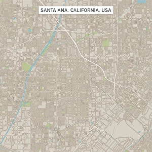 Santa Ana California US City Street Map