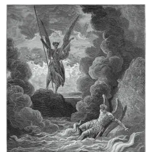 絵画+タペストリー EI Diablo Paradise Lost, Fall of the rebel angels, Tapestry by Gustave