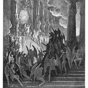 Satan in council engraving 1885