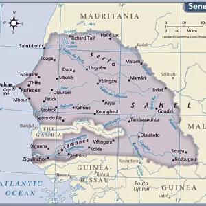 Senegal Canvas Print Collection: Maps