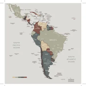 South America map countries and cities