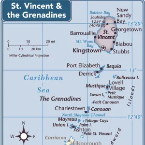 North America Framed Print Collection: Saint Vincent and the Grenadines