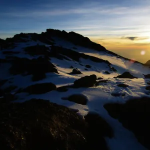 Sunrise on the Crater Rim of Kibo Peak