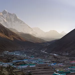 Sunrise at Dingboche village, Everest region