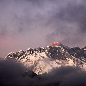 Sunset over the Snow Capped Mount Everest