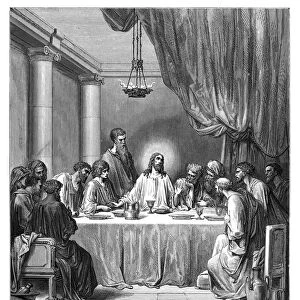 The last supper engraving 1870